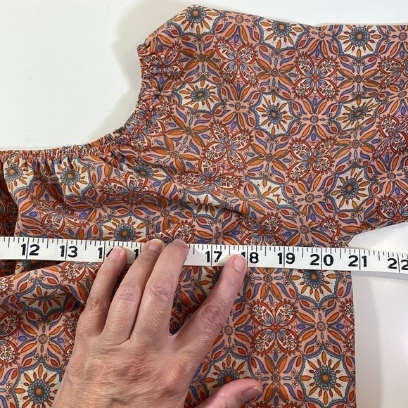 SANCTUARY Julia Off Shoulder Ruffle Bell Sleeve Blouse Pink Size Small - Picture 9 of 10